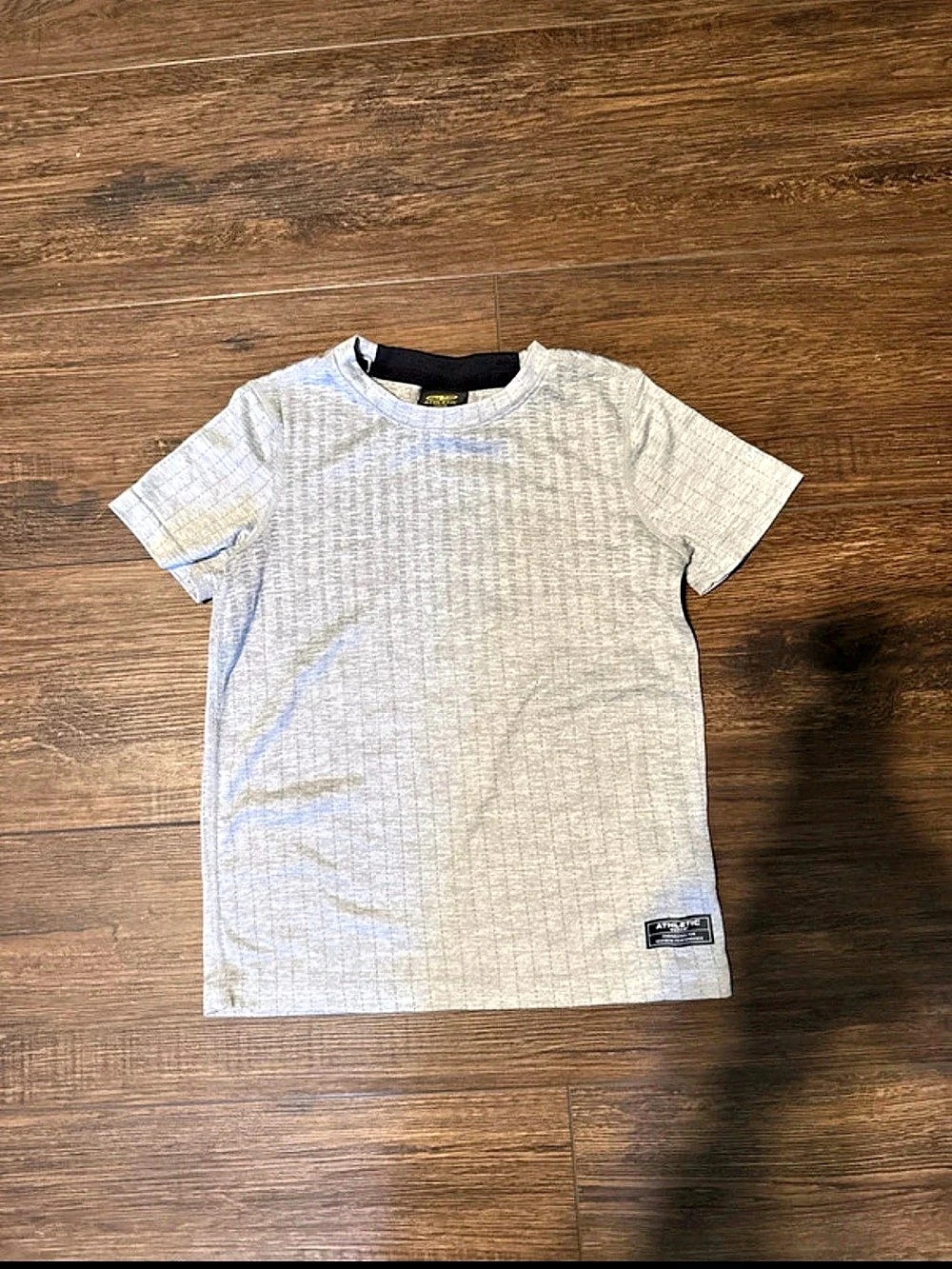 Athletic Works Boys XS Gray Geometric Athletic Tee